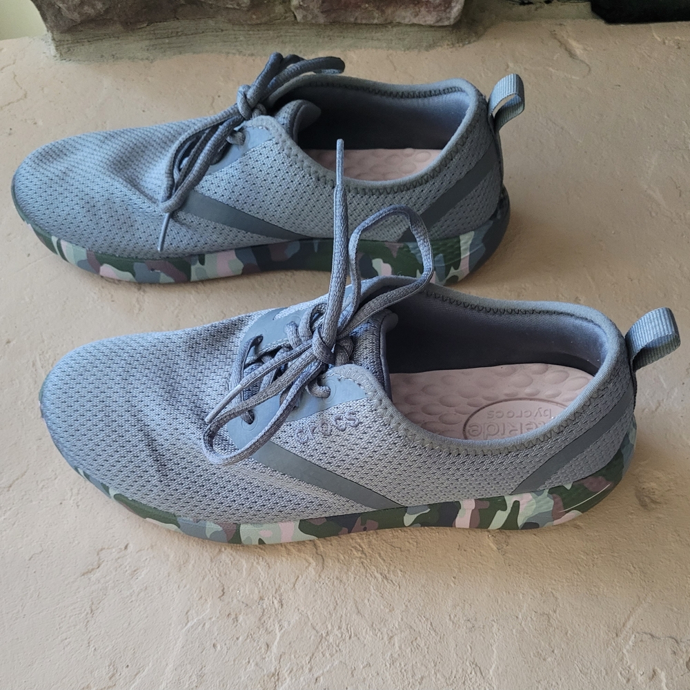 LiteRide by Crocs Gray Camo Women's Sneakers Size 8